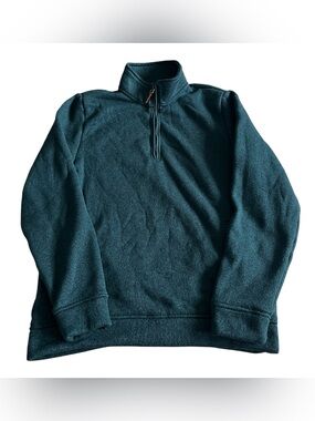 Nordstrom Sweater Pullover Warm Quarter Zip Mens Shop Medium Teal Blue